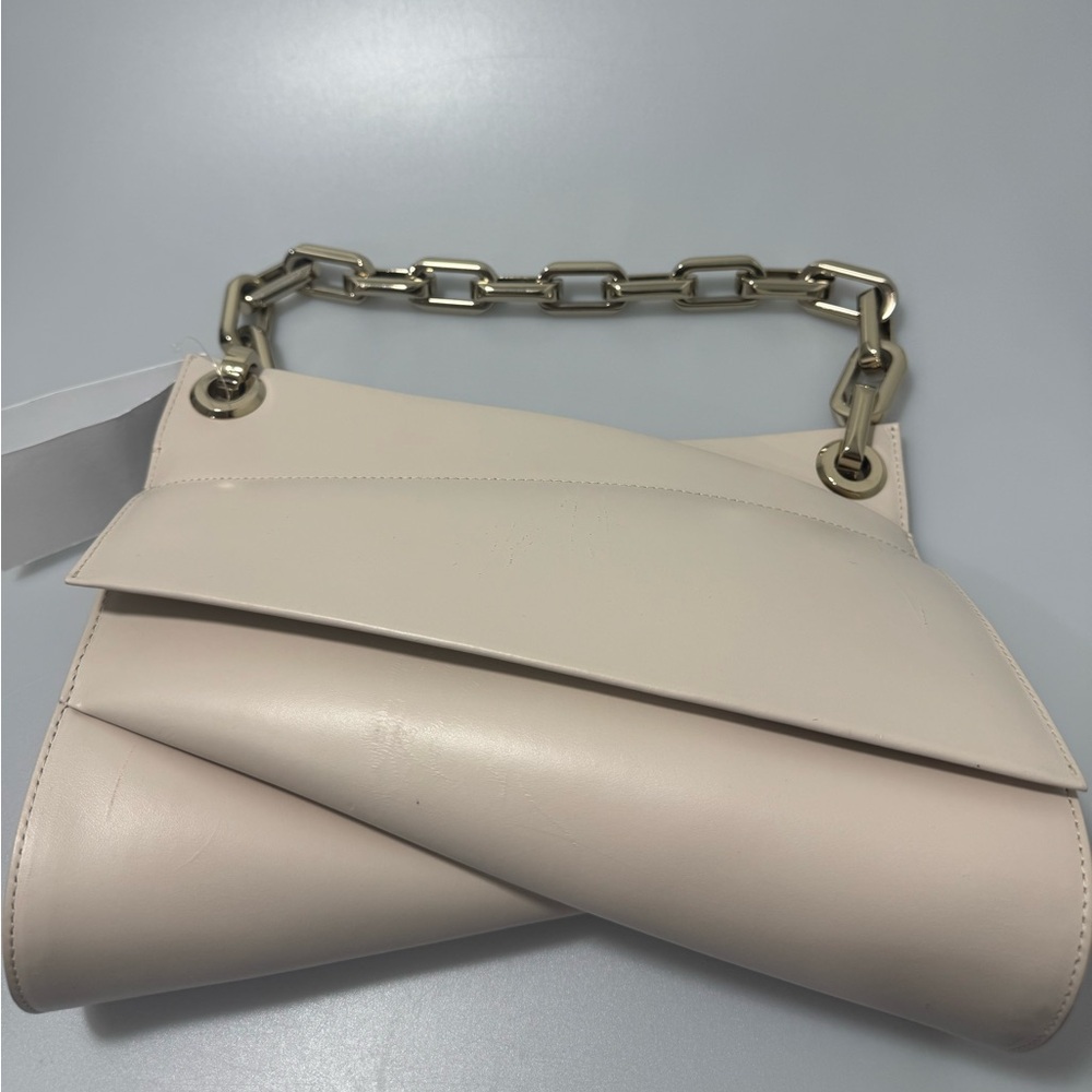 Christian Louboutin Loubitwist Shoulder Bag Leather Leche Beige Gold - Picture 5 of 10